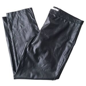 Natori Faux Leather Leggings Pants Women's XL Black Straight Leg Casual Comfort